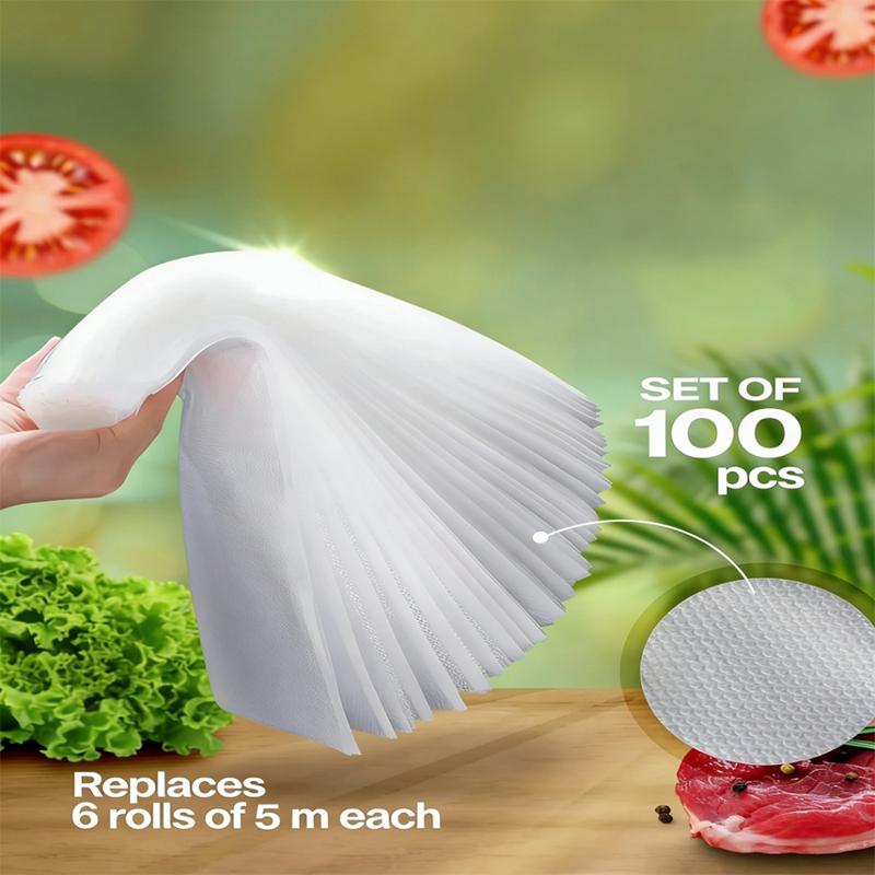 Vacuum Seal Bags Multipurpose Leakproof Food Storage Bags 100Pcs Household Fresh-Keeping Seal Bag