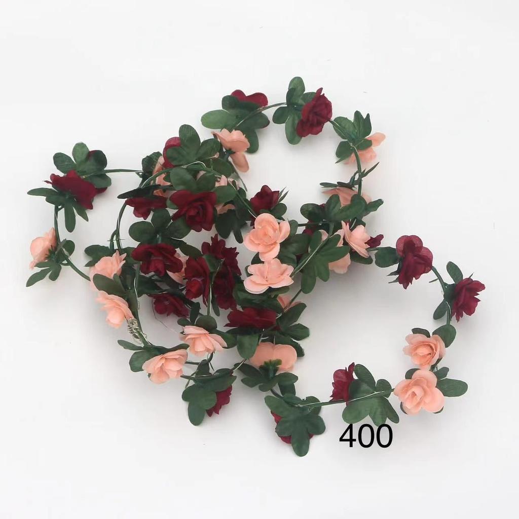 Silk Roses Artificial Flowers Garland For Wedding Season Home Room Decoration Spring Autumn Garden Arch DIY Gift Fake Plant Vine