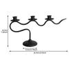 1Pc Three Hole European Style Candlestick Candlelight Dinner Wavy Party Wedding Iron Art Candle Base Dining Decoration