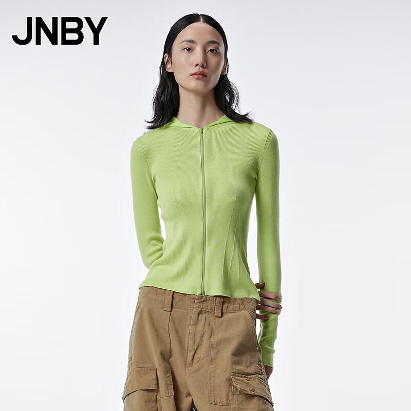 

JNBY Women s Hooded Zipper Wool Cashmere Cardigan S