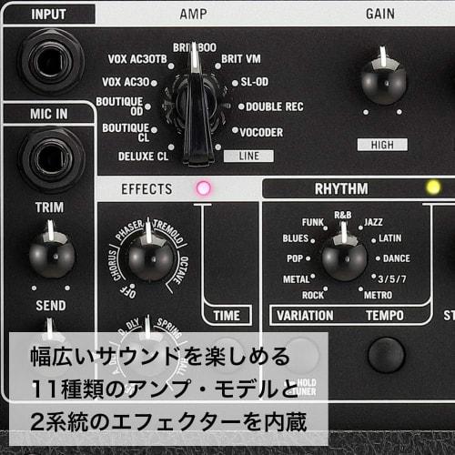 VOX MINI GO 3 3W Modeling Amplifier for Electric Guitar, Perfect for Home Practice, Portable, with Mic Input, Headphone Output, Effects, Rhythm Machin