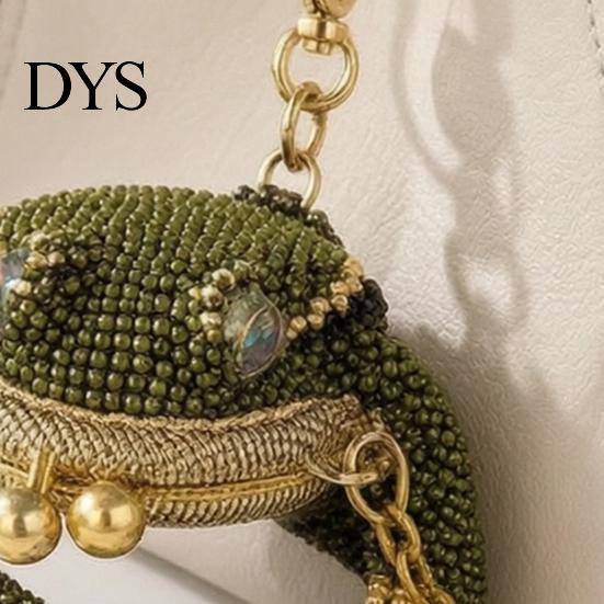 Artistic Toad Beaded Accessory Frog Coin Purse DIY Kit, Craft Decorative Handbag Charm Pendant Cute Keychain Pouch, Handmade Kiss Lock for Women Girls