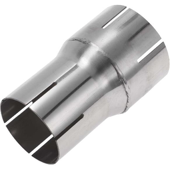 Motoforti 3.5  OD-4  OD Mandrel Exhaust Bend Elbow Concentric Reducer 304 Stainless Steel Pipe Adapter 4 Inch Length Silver Tone 2  OD - 2.35  OD