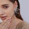 New Personality Exaggeration Full of Zircon Big Butterfly Wings Stud Earrings for Women Luxury Charm Party Jewelry Accessories