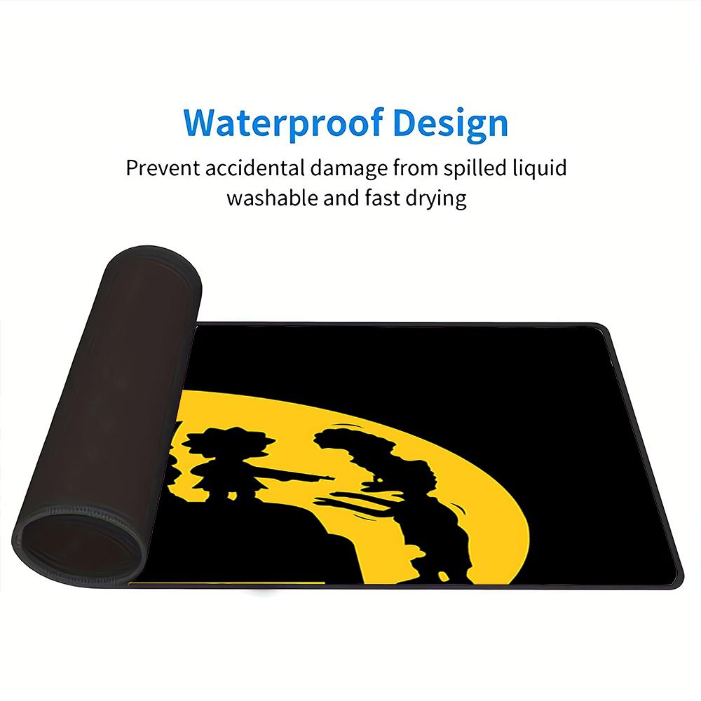Zombie Family Silhouette Large Gaming Mouse Pad Nonslip Rubber Base Waterproof Desk Mat For Office Pc Laptop