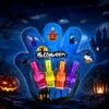 Light-up Party Favors Halloween Finger Projector Lights, LED Spooky Projection Rings with Pumpkin Ghost Bat Colorful Ring Lights Patterns for