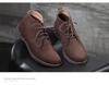 Men's Frosted Leather Mid-Top Winter Desert Boots In British Style