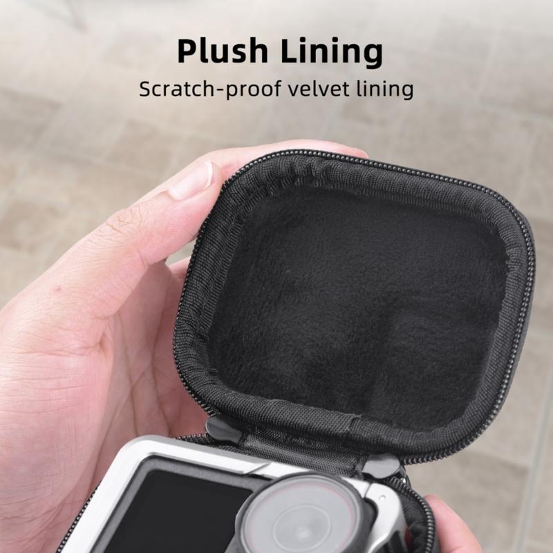 Durability Zippers Camera Pouch For Action 5Pro/4 Camera Gear Shockproof Design Multiple Device Compatibility Soft Interior