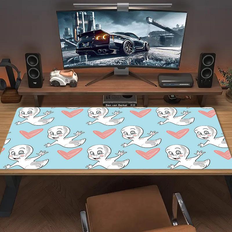 Casper Print Cushion Non-slip Laptop Tablet Big Mousepad XXL Mat Mini PC Playmat With Lock edge