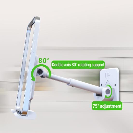 Uchwyt na telefon komórkowy Wielofunkcyjny Samoprzylepny Bez wiercenia Montowany na ścianie Wspornik do podtrzymywania telefonu komórkowego do łazienki