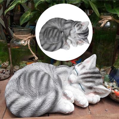 Adorable Resin Cat Sculpture for Garden and Home Decoration