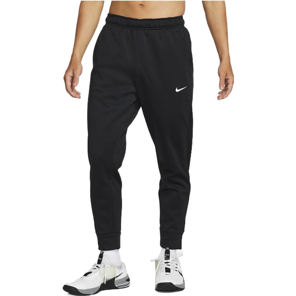 Nike Slim Fit Cuffed Knit Joggers With Logo Print Men Bottoms Black DQ5406-010