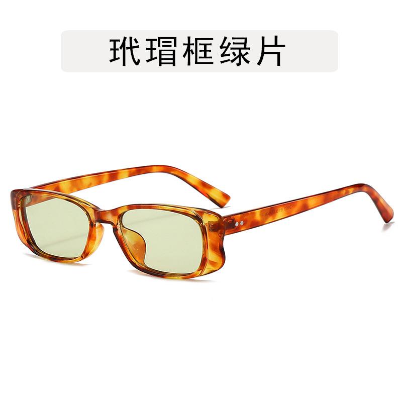 European American Style Woman Sun Glasses Rectangle Shape Anti-glare Sunglasses Men Driving Travelling Sunglasses