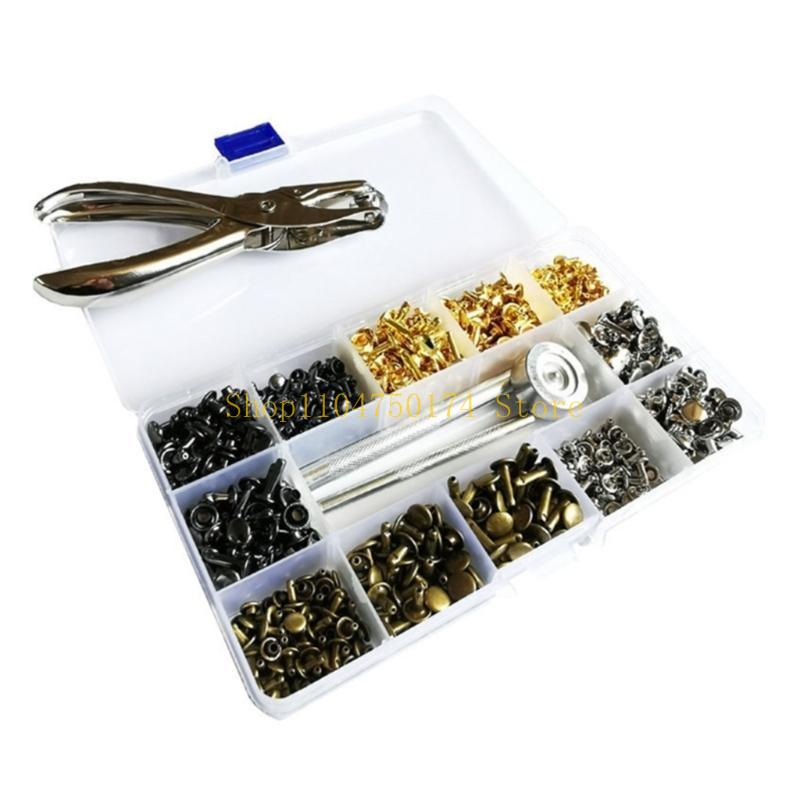 Leather Rivets Metal Studs with Setting Tool Plier Top Sale