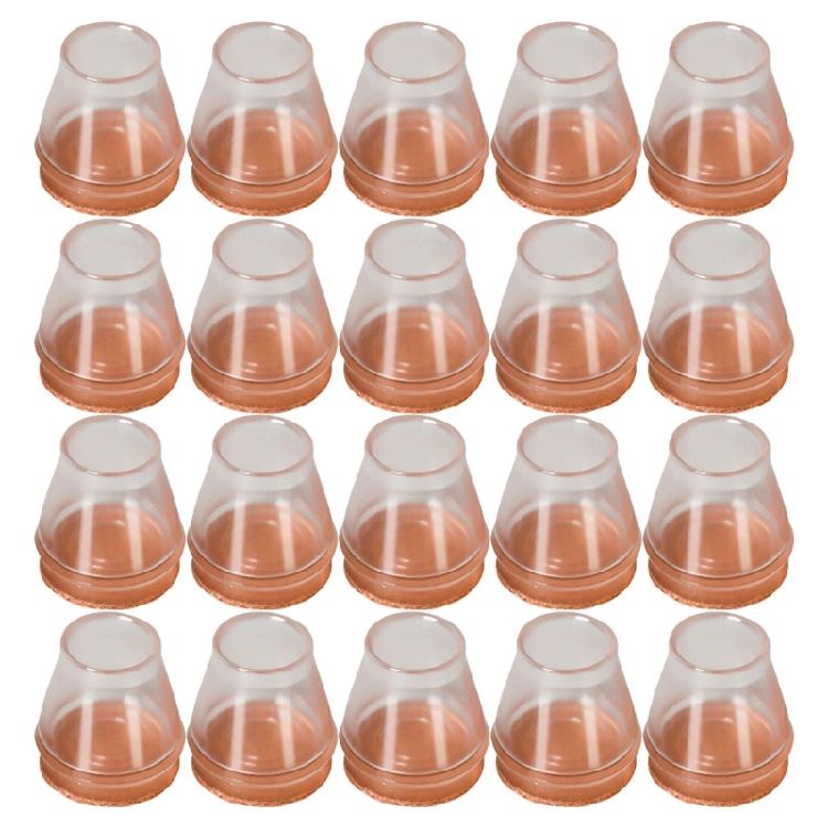 20pcs Chair Leg Floor Protectors Padding Round Chair Leg Covers Protective Chair Feet Sleeves for Round Furniture Legs