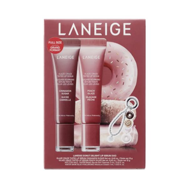 Laneige Donut Delight Lip Serum Duo Moisturizing & Plumping Lip Care 12g×2