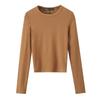 Fashion Style 2024 Fall and Winter New Women's Cotton and Modal Blended Long Sleeves Round Neck T-shirt 4424809