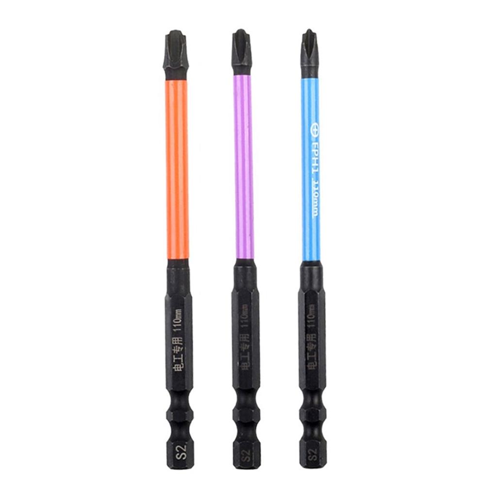 65mm/110mm Screwdriver Bits 6pcs 6x Alloy Steel HRC63 Hardness