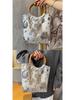 Chinese Jacquard Retro Clutch: Women's Bamboo Joint Wedding Handbag In National Hanfu Style