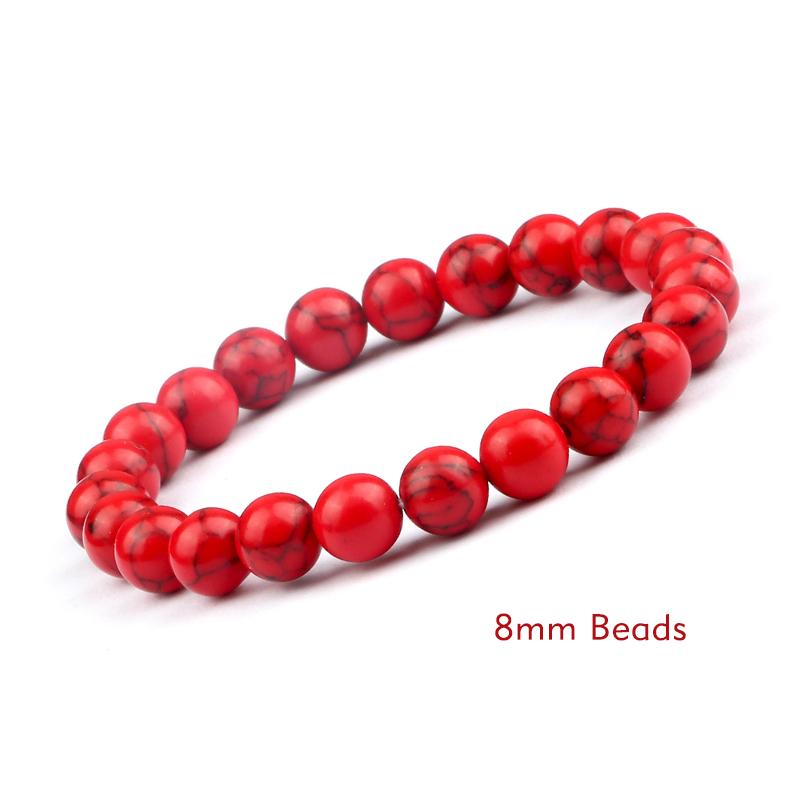 Charm Bracelet 6mm 8mm 10mm White Natural Stone Simple Women Men Elastic Strand Bracelets Meditation Prayer Jewelry Friend Gift