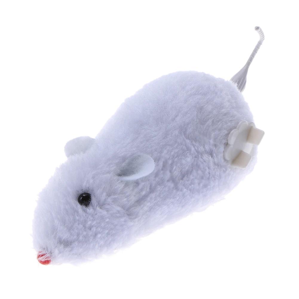 Mechanical Motion Rat Toys Running Movable Pet Plush Multi Color Clockwork Spring Mouse Interactive Cat Training Toys
