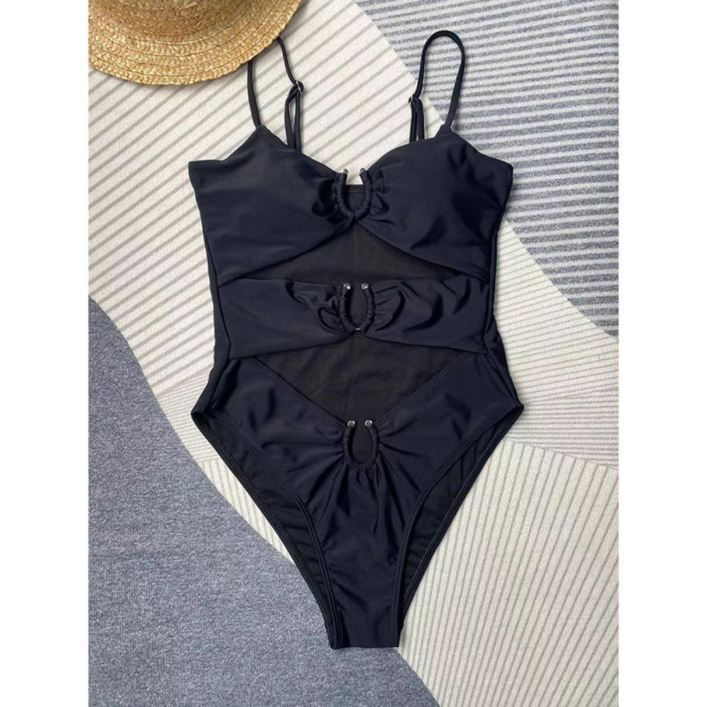 One-piece Swimsuit Women's Solid Color European and American Bikini Women's Swimsuit