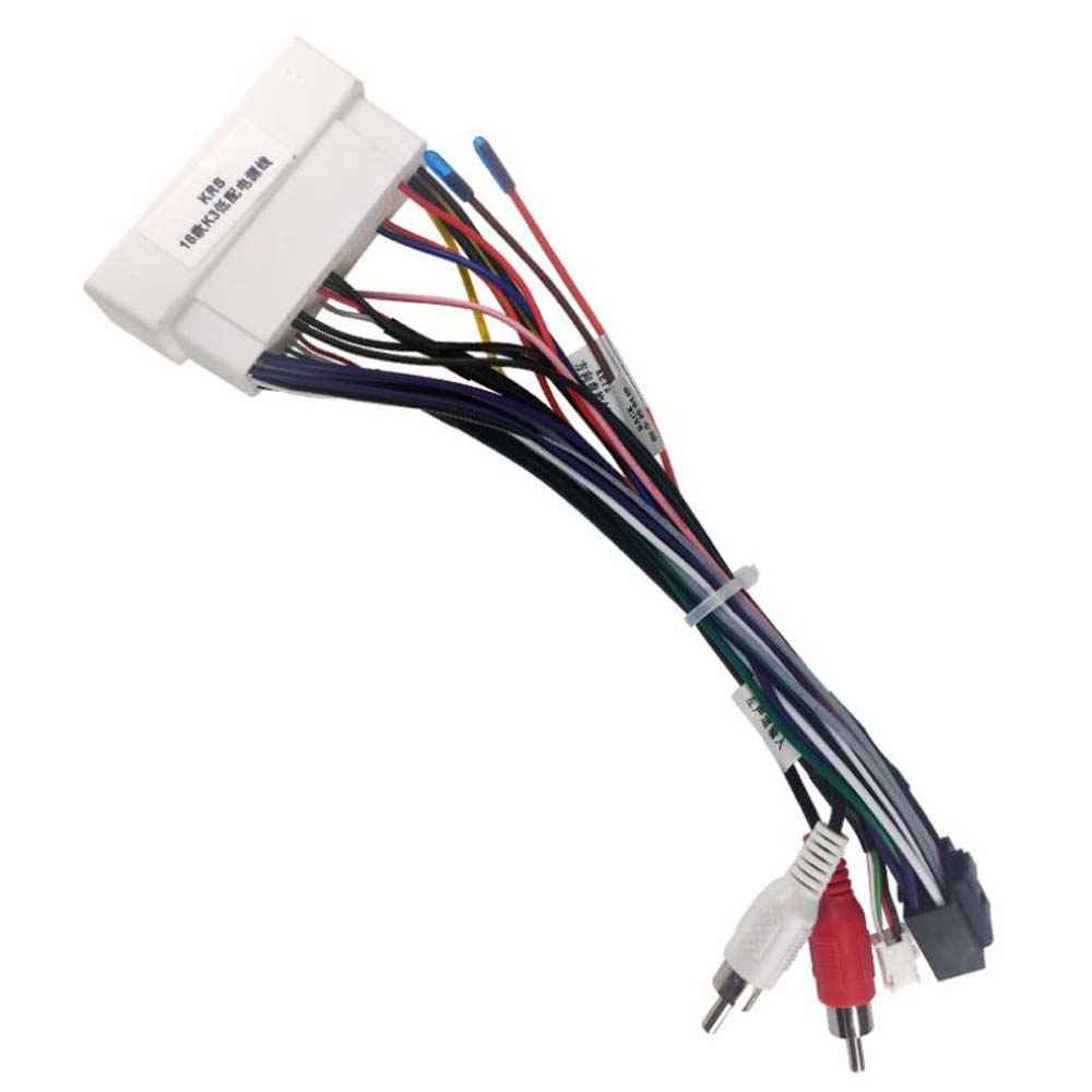 Car Radio Stereo Wiring Harness Cable Adapter Android 16pin For Hyundai IX35 IX45 Tucson Elantra For KIA KX3 KX5 KX7 Sportage Radio Accessories 4