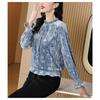 New Chinese Velvet Bottoming for Women Long Sleeves In Autumn New Simple Lace Splicing Trendy T-shirt Top