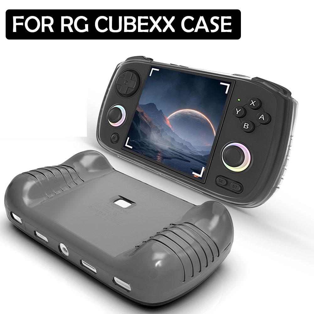For Anbernic RG CubeXX Soft Rubber Protective Shell Gaming Handheld Transparent TPU Protective Case Anti-Scratch Accessories