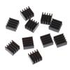 10Pcs  8.8X8.8X5Mm Black Aluminum Heatsink Cooling Radiator With Thermal Pad