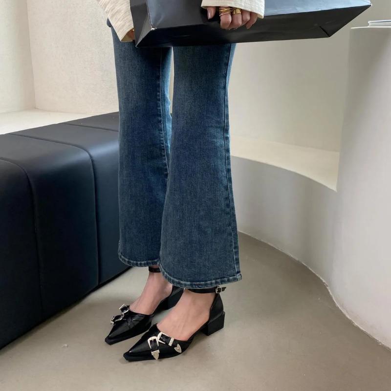 Spring Shoes Clear Heels Female Sandal Espadrilles Platform Med 2025 Women's Girls Beige Fashion High Pointed Retro Medium Close