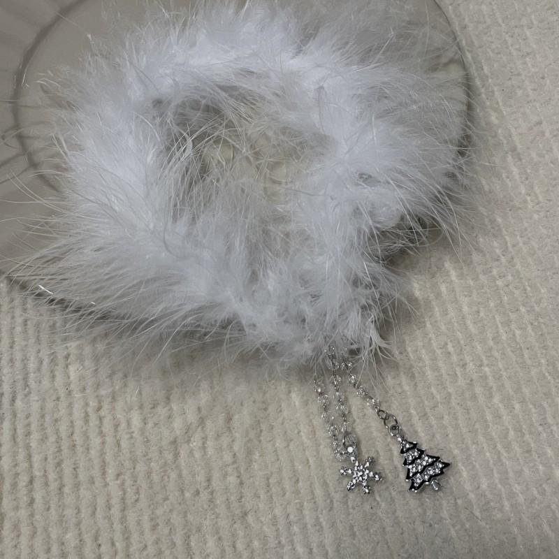 

Elegant Rhinestone Snowflake Pearl Necklace