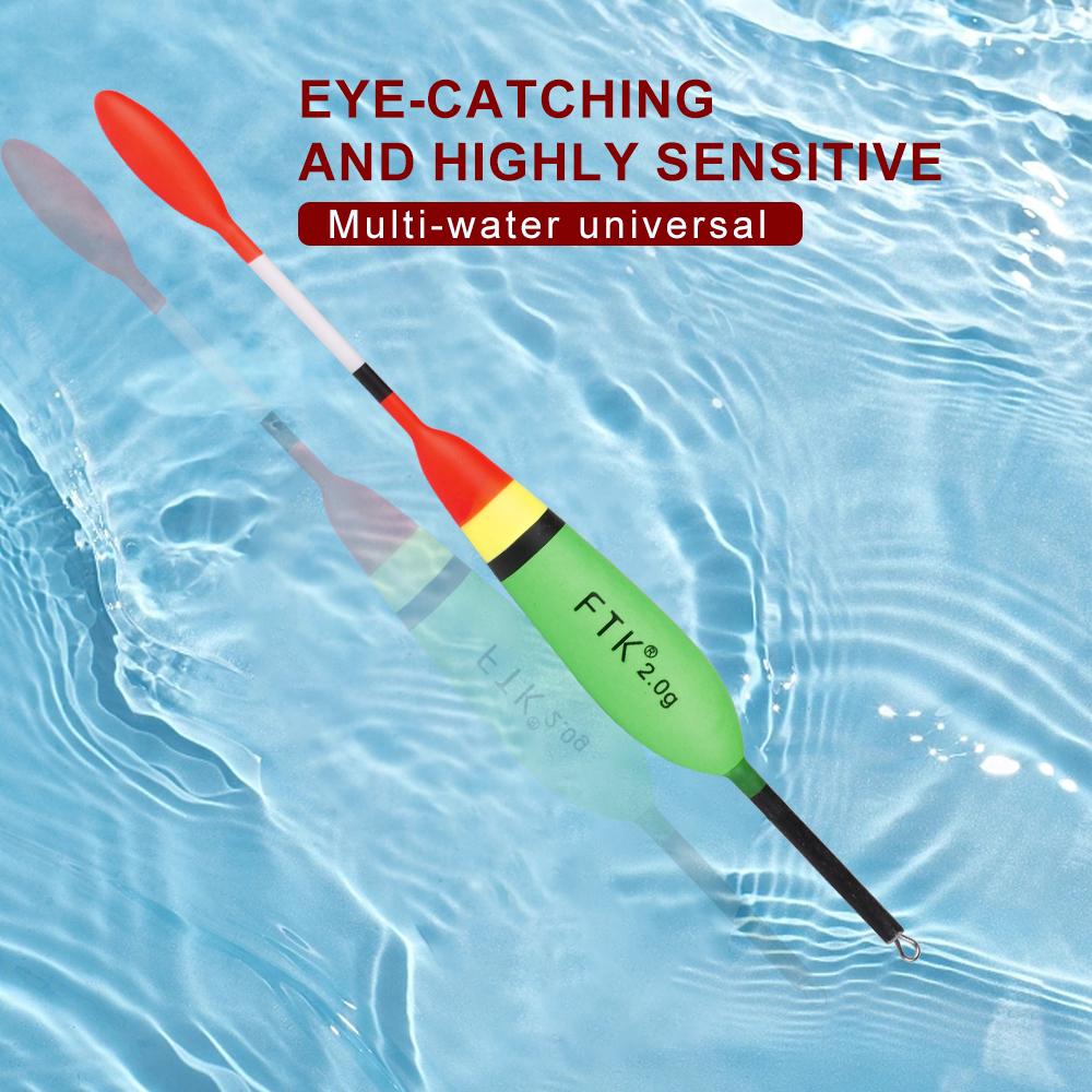 FTK 20pcs Fishing Barguzinsky Fir Bobber Float 1g 1.5g 2g 3g 4g Length 12-17CM for Carp Fishing Tackle