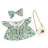 Girl Doll Clothes Accessories with Shoes Bow Bag for 20cm Dolls Floral Print Cute Girl Doll Clothing