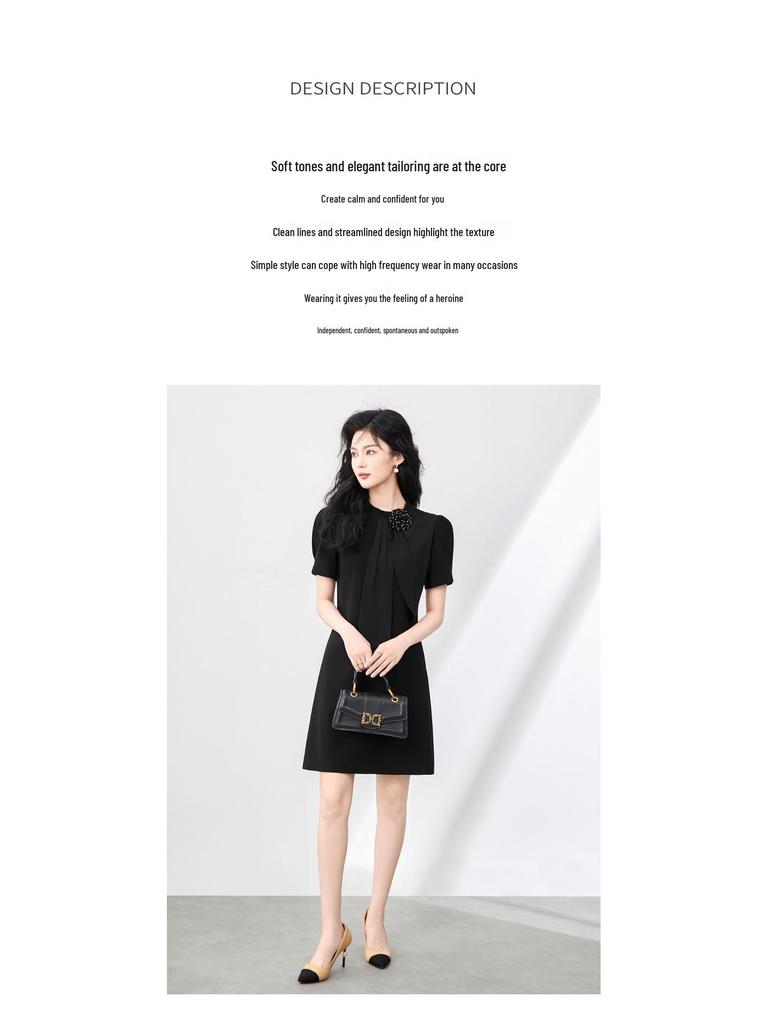 Elegantes High-End Perlen 3D Blumenband Abendkleid, Südol-Mode-Stil