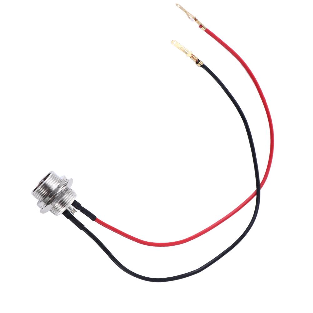 Port de charge pour vélo à tête ronde à trois trous 24V 36V Prise Jack Connecteur en ligne Chargement de la batterie