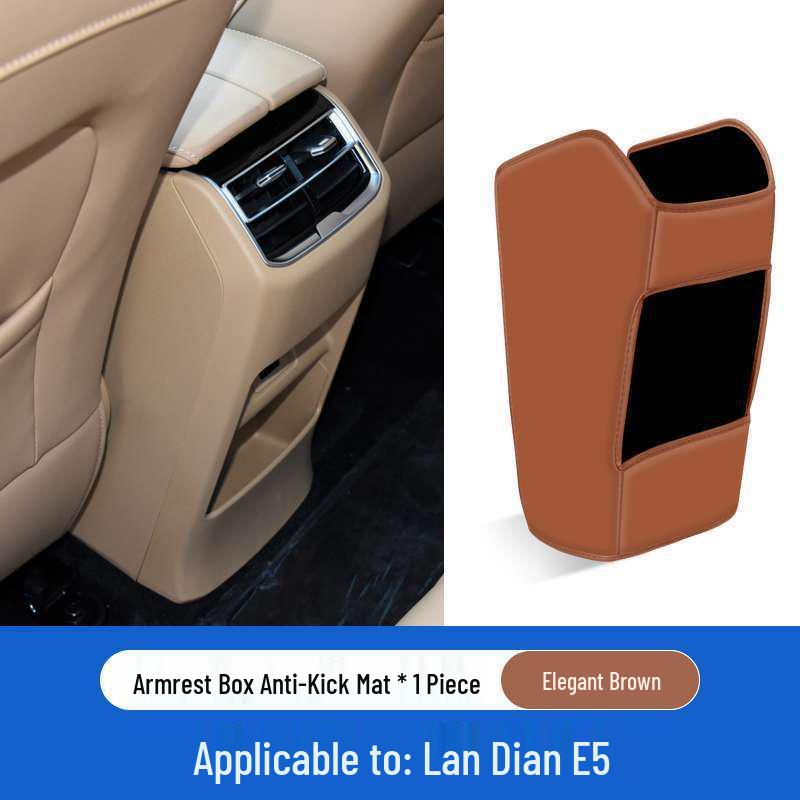 Blue E5 Car Anti-Kick Mat with Rear Air Vent Protector