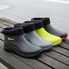 Men's short rain shoes non-slip trend student water shoes thermal rubber shoes kitchen fishing short rain boots women's