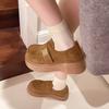 Thick-soled Matte Soft Leather Small Leather Shoes, New British Hong Kong Style Versatile Single Shoes In Autumn and Winter