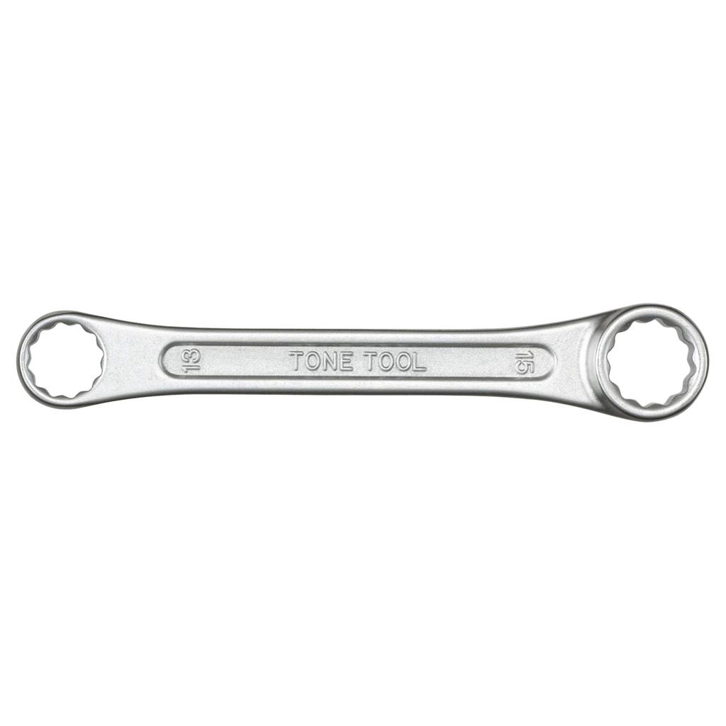 TONE Short Box Wrench Width across flats 13 x 15 mm (Straight) HPM03-1315