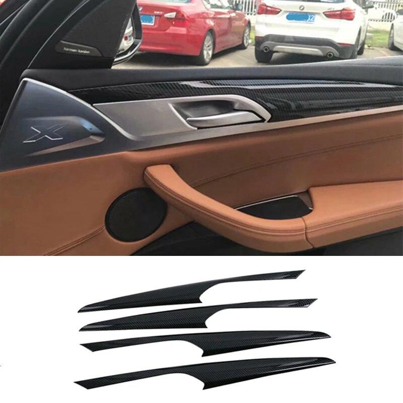 4PCS Car Front Rear Door Window Panel Cover Trim Strap Stickers ABS Decoration Auto Interior Accessories For BMW X3 G01 2018-21