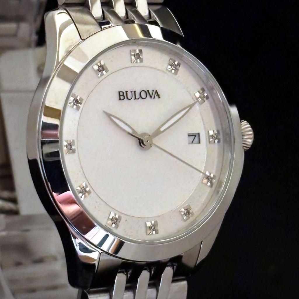 Used [BULOVA] Exhibition special price/Ladies watch/Diamond/Bulova/Stylish