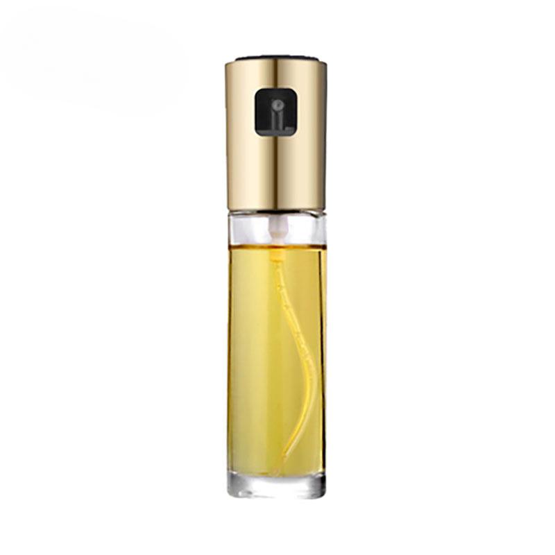 1PC Oil Spray Pot Household Kitchen Glass Stainless Steel Air Fryer Atomizing Mist Food Grade Press Type Small Oil Spray Bottle