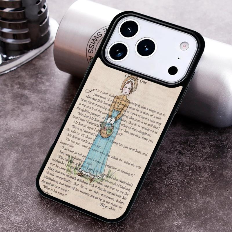 Pride And Prejudice Jane Austen soft Phone Case for iPhone 17 16 15 Pro Max Air 14 13 12 11 Plus Shockproof Capa Cover