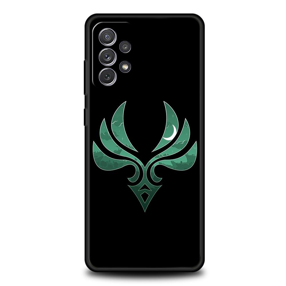 Cute Genshin impact Logo Case For Samsung Galaxy A51 A71 A41 A31 A21S A11 A01 A03S A12 A32 A52 A22 A13 A23 A33 A53 A73 5G Cover