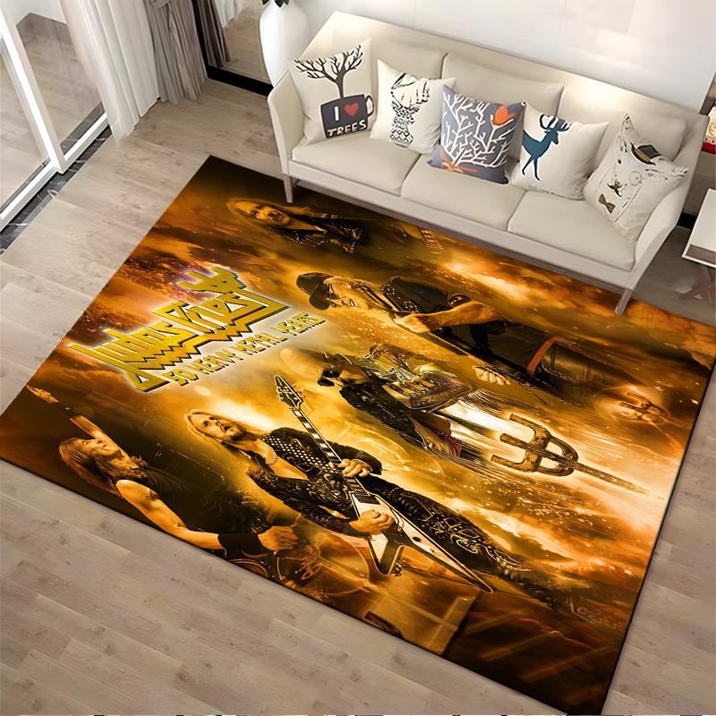 Judas Priest 50 Heavy Metal Years Design Rug Non-slip rug suitable for living room and bedroom sofas
