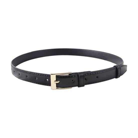 Women Belt Adjustable Length Imitation Leather Waistband Solid Color Minimalist Belt Fashion Accessories Design Cinched Waist