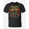 1976 Vintage Geburtstag Unisex T-Shirt - Original 1976 Retro Kassette Grafik T-Shirt - Limitierte Auflage 49. Geburtstag Geschenk für 1976 Geborene - Unisex Schwarzes Shirt