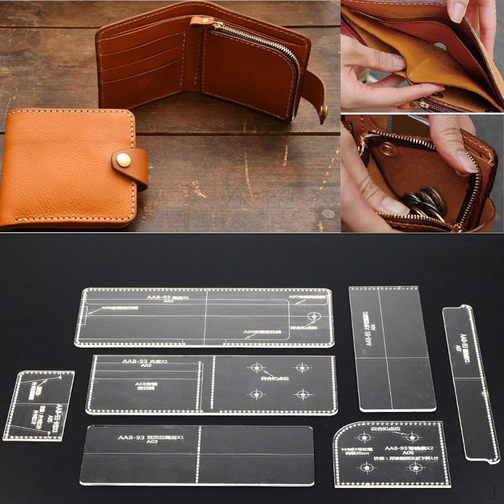 

8/Набор акрилового кошелька, трафаретный шаблон, инструмент для рукоделия из кожи, для
