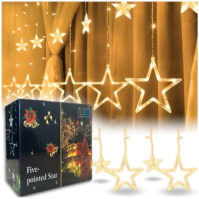 LED Light Curtain Christmas Tree Lights Warm White Windows Garland Lights